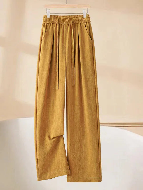 Ice Silk Wide Leg Pants Women's Summer Thin Elastic High Waist Casual Loose Drapey Sport Straight Leg Trousers
Ice Silk Wide Leg Pants Women's Summer Thin Elastic High Waist Casual Loose Drapey Sport Straight Leg Trousers