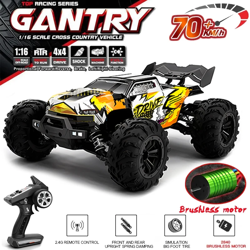 SUCHIYU 50/70Km/h High Speed RC Cars 16102/16102 Pro 2.4G 4WD Climbing Racing Off-Road Car With LED Brushless Motor Alloy Gear
SUCHIYU 50/70Km/h High Speed RC Cars 16102/16102 Pro 2.4G 4WD Climbing Racing Off-Road Car With LED Brushless Motor Alloy Gear
