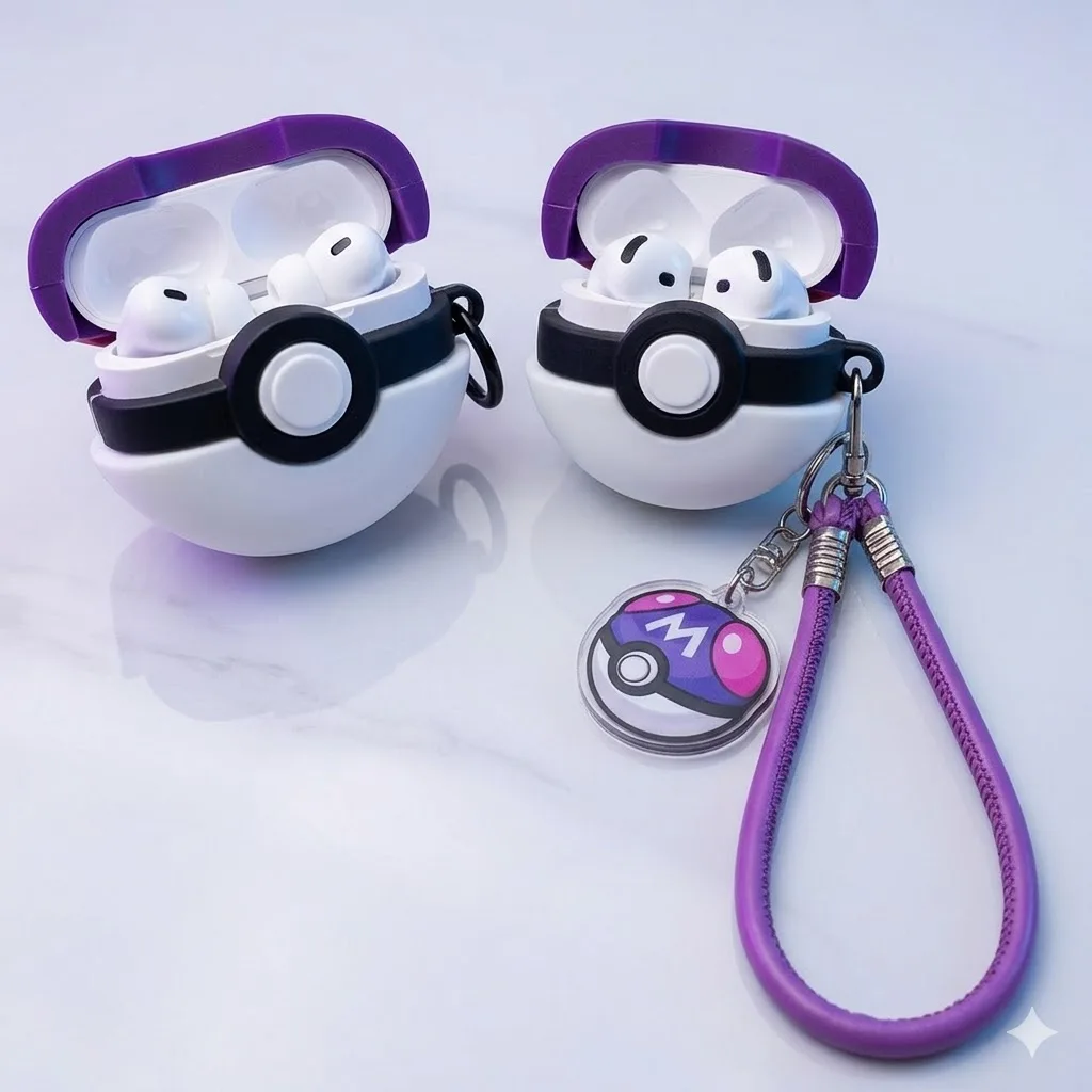 Bandai Pokemon Master Ball Silicone Case for AirPods Pro 3 Pro 2 AirPods 4 3 2 Protective Cover with Keychain Gift
Bandai Pokemon Master Ball Silicone Case for AirPods Pro 3 Pro 2 AirPods 4 3 2 Protective Cover with Keychain Gift