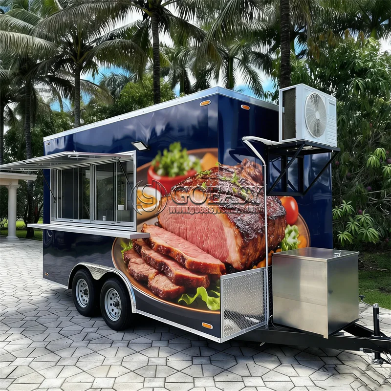 GOEASY Customizable Trailer for Food Business -Premium Ribeye Steak Concession Trailer Mobile Bbq Cart Fully Equipped
GOEASY Customizable Trailer for Food Business -Premium Ribeye Steak Concession Trailer Mobile Bbq Cart Fully Equipped