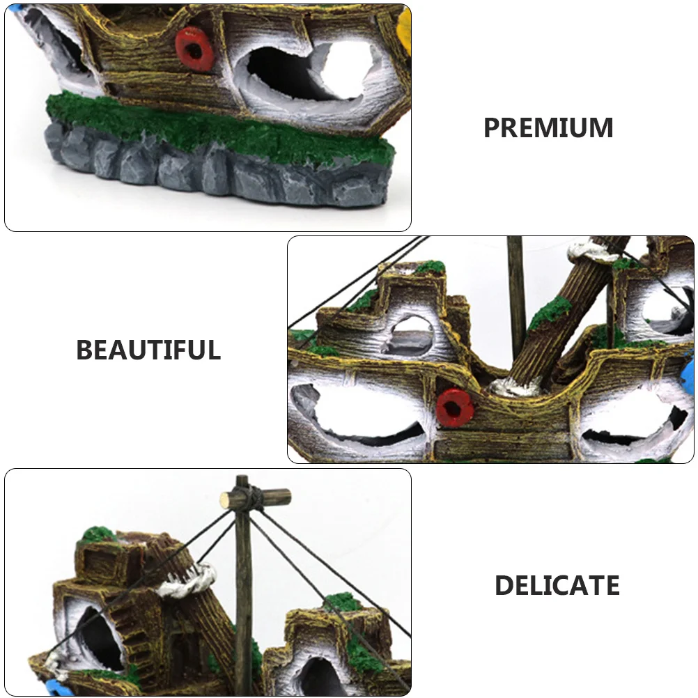 Resin Pirate Ship Decor Fish Tank Landscaping Ornament Beautiful Delicate Safe for Aquatic Environments Office Table
Resin Pirate Ship Decor Fish Tank Landscaping Ornament Beautiful Delicate Safe for Aquatic Environments Office Table