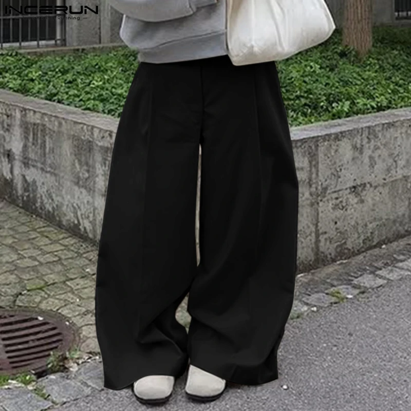 Брюки INCERUN 2026 в корейском стиле, новые модные мужские широкие брюки, повседневная уличная одежда, однотонные простые брюки для мужчин, размеры S-5XL
Брюки INCERUN 2026 в корейском стиле, новые модные мужские широкие брюки, повседневная уличная одежда, однотонные простые брюки для мужчин, размеры S-5XL