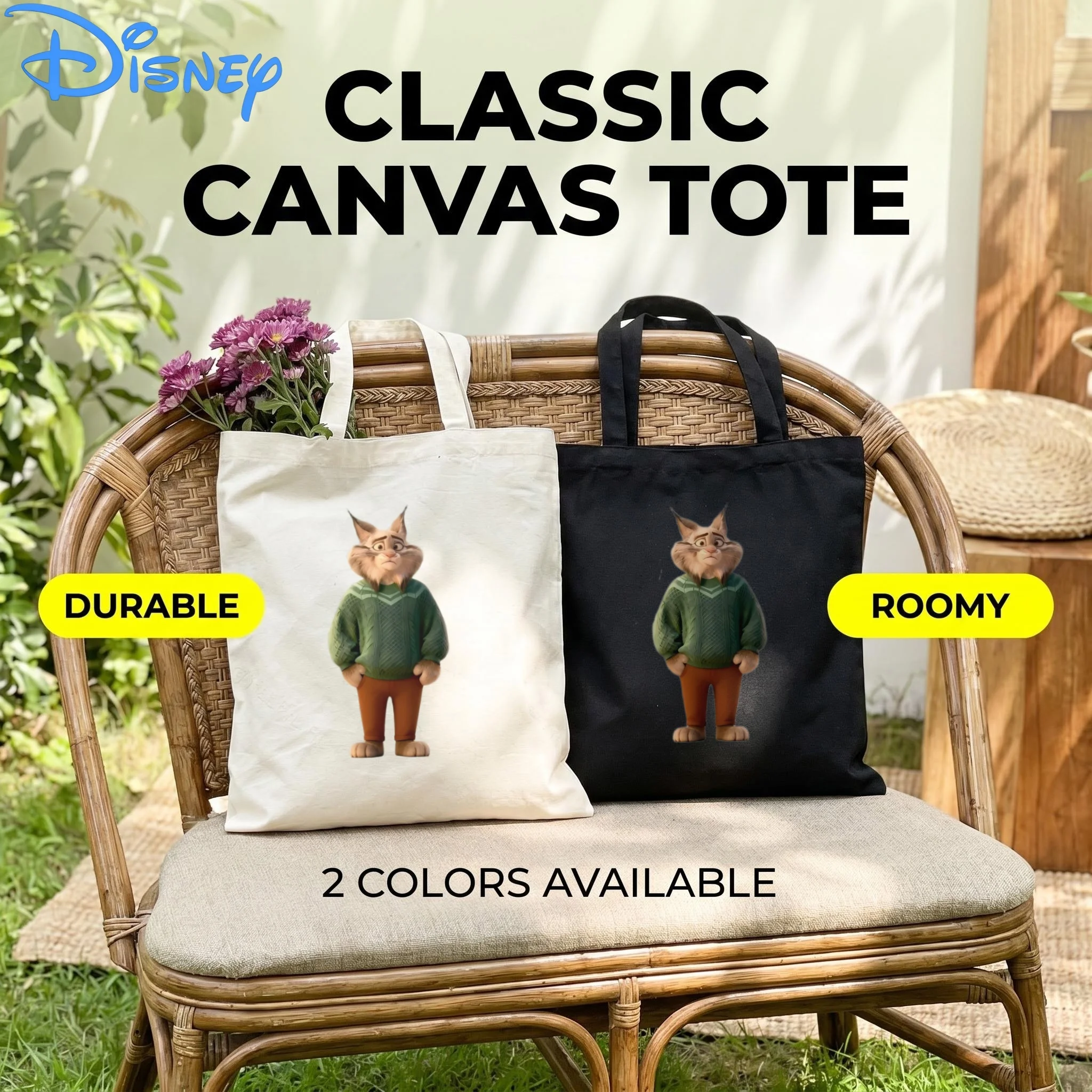 1PC Disney Zootopia 2 Canvas Tote Bag, Pawbert Lynxley Print Eco-friendly Shoulder Bag
1PC Disney Zootopia 2 Canvas Tote Bag, Pawbert Lynxley Print Eco-friendly Shoulder Bag
