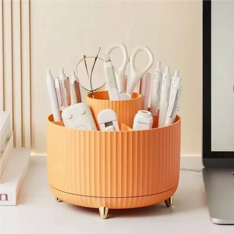 360° Rotating Makeup Organizer - 1pc Plastic Cosmetic Storage with 5 Compartments - Multi-Functional Holder for Brushes
360° Rotating Makeup Organizer - 1pc Plastic Cosmetic Storage with 5 Compartments - Multi-Functional Holder for Brushes