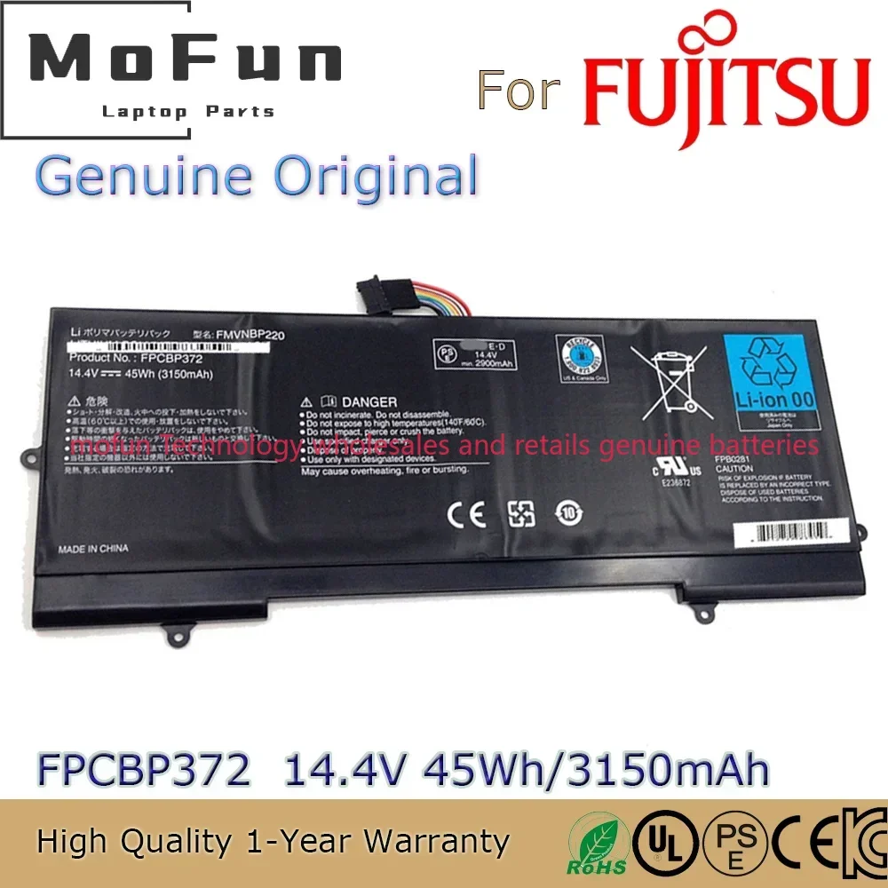 2025 New Original FPCBP372 14.4V 45Wh Notebook Battery for Fujitsu Lifebook U772 FMVNBP220 FPB0281
2025 New Original FPCBP372 14.4V 45Wh Notebook Battery for Fujitsu Lifebook U772 FMVNBP220 FPB0281
