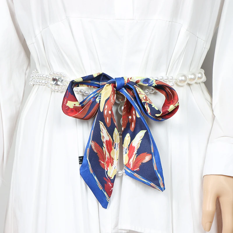 Elegant Ladies Hand-woven Pearl Scarf Waistband 2023 Fashion Office Ladies Self-tie Ribbon Pearl Belt Decoration Femme Ceinture
Elegant Ladies Hand-woven Pearl Scarf Waistband 2023 Fashion Office Ladies Self-tie Ribbon Pearl Belt Decoration Femme Ceinture