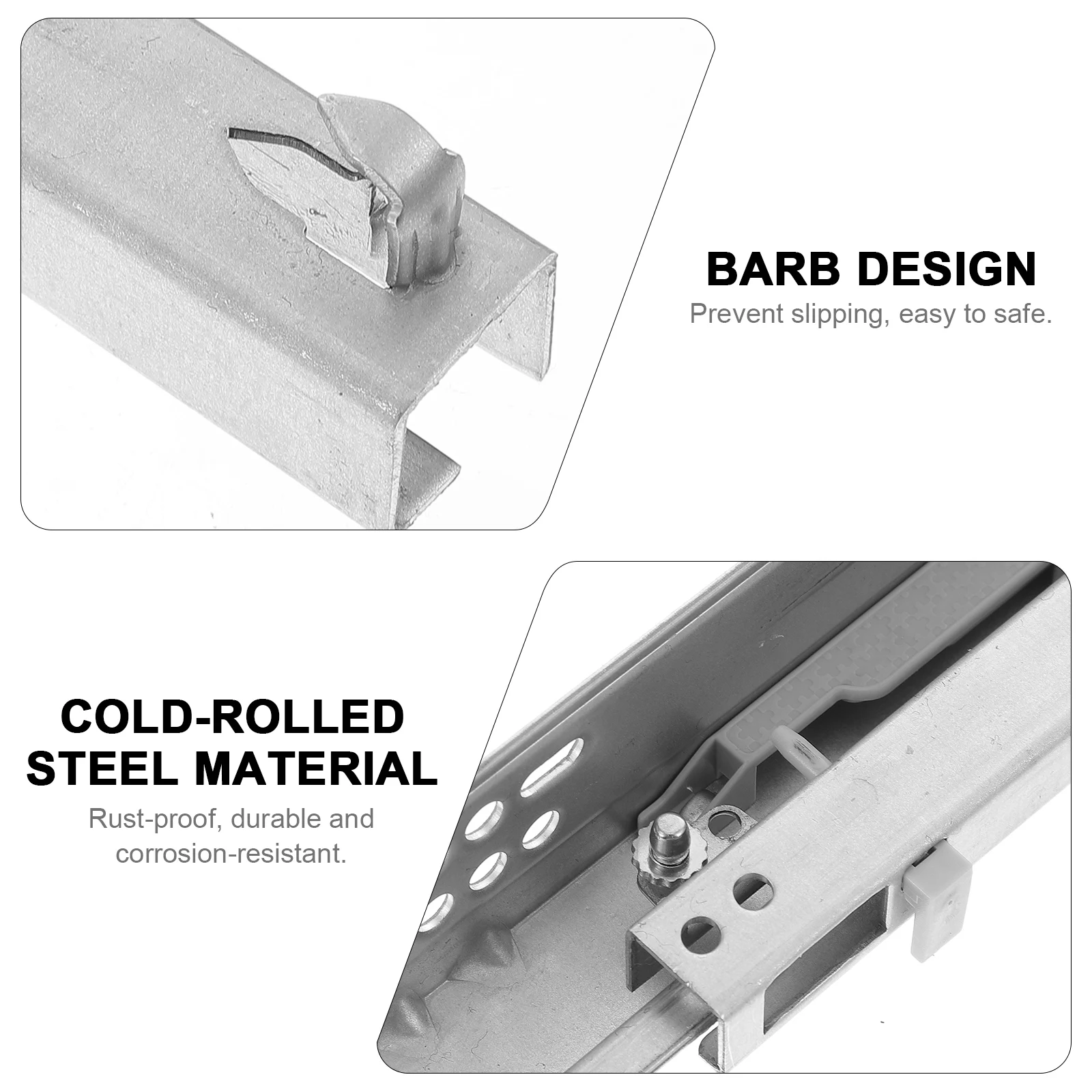 2pcs Bottom Mount Drawer Slides Heavy Duty Cold Rolled Steel Damping Buffer Soft Close 14 Inch Hidden Undermount Rails
2pcs Bottom Mount Drawer Slides Heavy Duty Cold Rolled Steel Damping Buffer Soft Close 14 Inch Hidden Undermount Rails