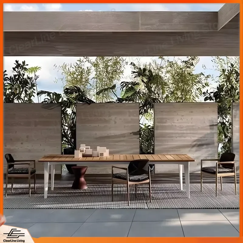 Outdoor Teak Wood Sofa Table Chair Set Waterproof Sun Resistant Garden Furniture for Villa Courtyard Hotel B&B Balcony Patio
Outdoor Teak Wood Sofa Table Chair Set Waterproof Sun Resistant Garden Furniture for Villa Courtyard Hotel B&B Balcony Patio