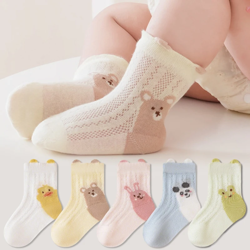3/5 Pairs Kids Summer Mesh Baby Socks Adorable Cartoon Pattern Newborn Kids Socks Breathable Cotton Socks for Toddlers
3/5 Pairs Kids Summer Mesh Baby Socks Adorable Cartoon Pattern Newborn Kids Socks Breathable Cotton Socks for Toddlers