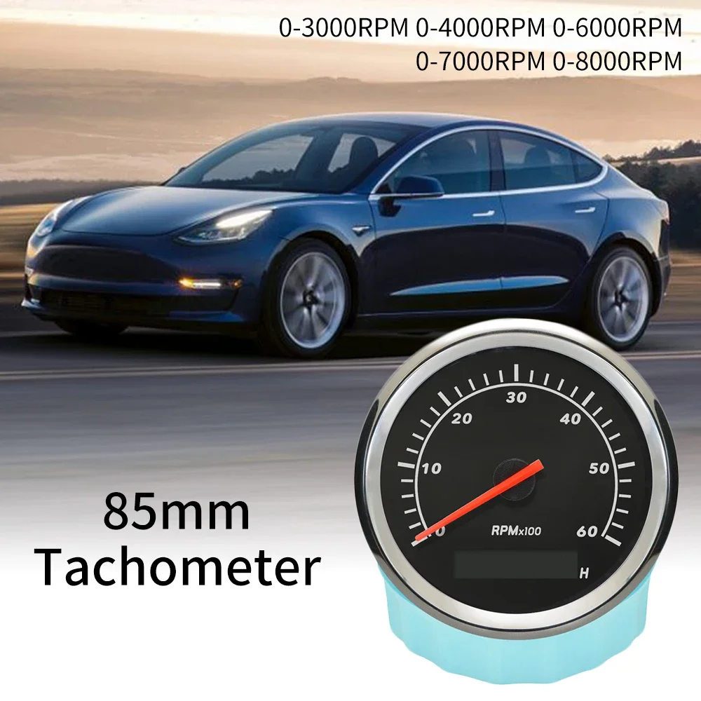 ELING 85 мм Тахометр 3K 4K 6K 7K 8K RPM Тахометр REV Счетчик с счетчиком часов Бензиновый дизельный двигатель 12 В 24 В Красная подсветка
ELING 85 мм Тахометр 3K 4K 6K 7K 8K RPM Тахометр REV Счетчик с счетчиком часов Бензиновый дизельный двигатель 12 В 24 В Красная подсветка