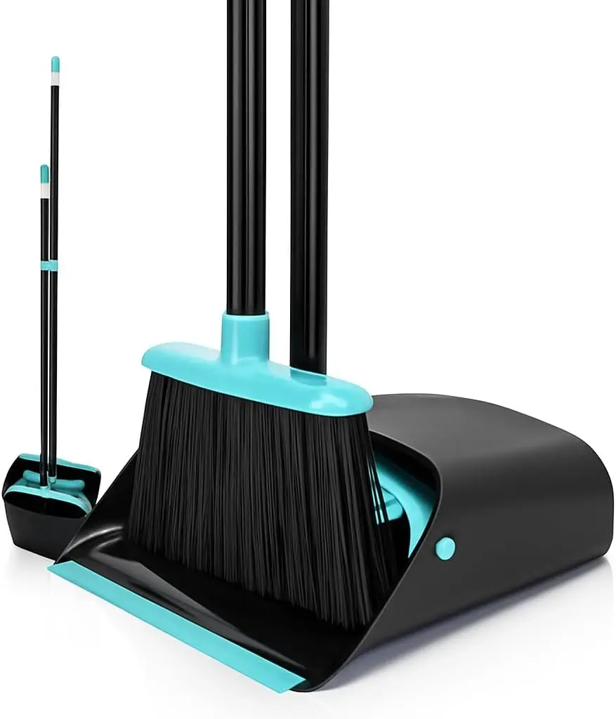 Extendable Broom and Dustpan Set with Self-Cleaning Teeth for Pet Hair, Ideal for Home and Office
Extendable Broom and Dustpan Set with Self-Cleaning Teeth for Pet Hair, Ideal for Home and Office