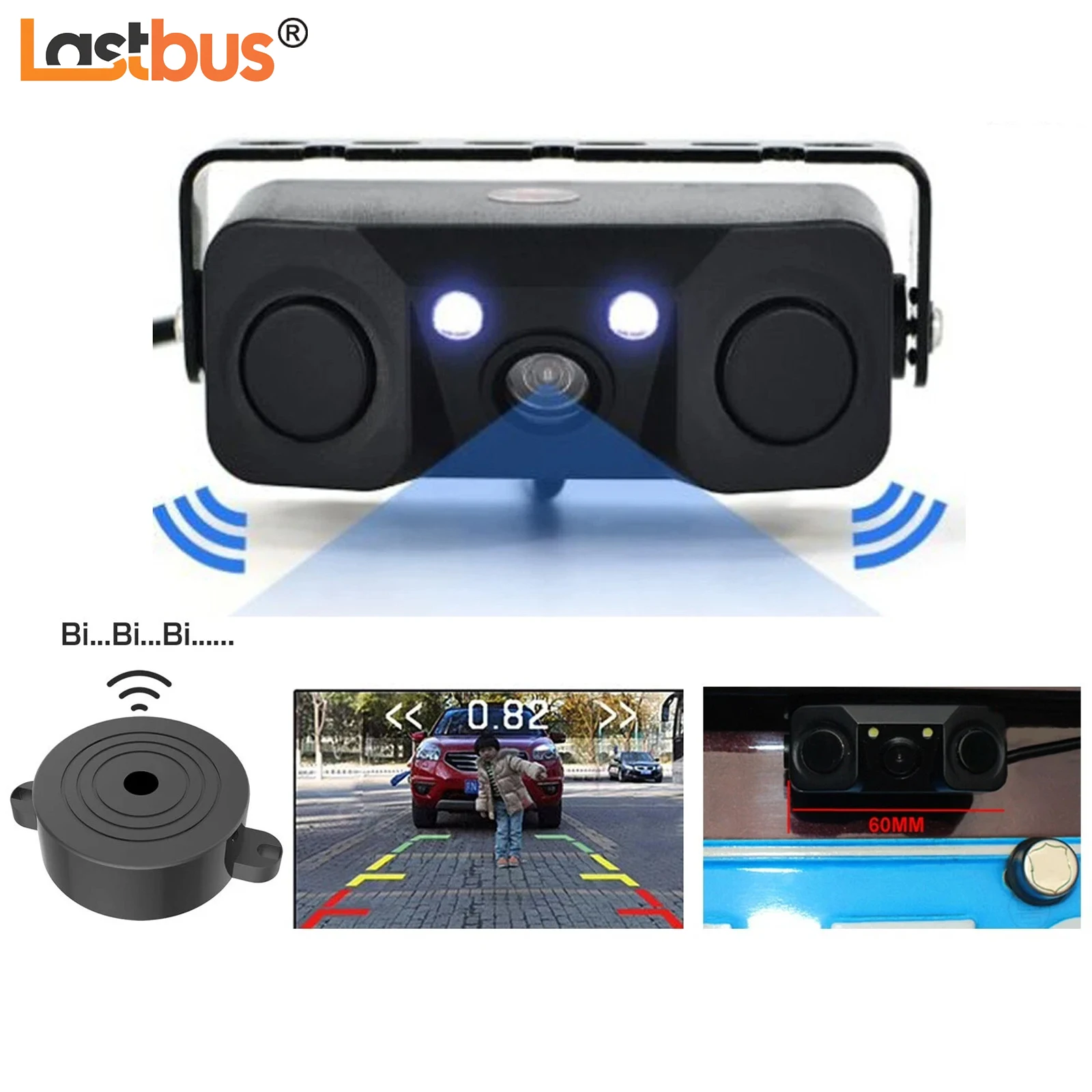 Камера заднего вида Lastbus AHD 1080P PAL 3-в-1 для автомобиля с 2 датчиками парковки, ночным видением и водонепроницаемым корпусом
Камера заднего вида Lastbus AHD 1080P PAL 3-в-1 для автомобиля с 2 датчиками парковки, ночным видением и водонепроницаемым корпусом