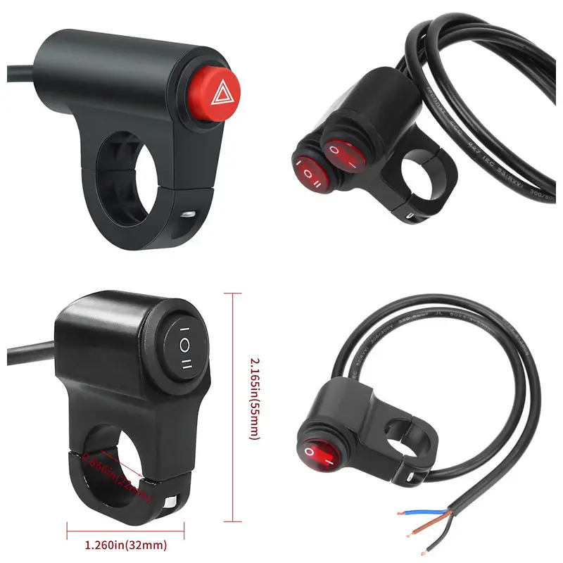 Aluminium Alloy Headlight Button On/Off Switch Fog Spot Light Waterproof 12V Light Switch Motorcycle Handlebar
Aluminium Alloy Headlight Button On/Off Switch Fog Spot Light Waterproof 12V Light Switch Motorcycle Handlebar