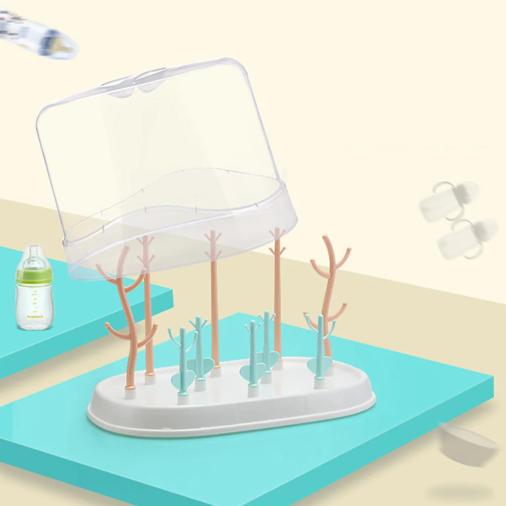 Baby Bottle Drying Rack Multifunction Branches Shape Baby Holder Feeding Bottle Organizer Dust-Proof Cover Detachable Pegs
Baby Bottle Drying Rack Multifunction Branches Shape Baby Holder Feeding Bottle Organizer Dust-Proof Cover Detachable Pegs