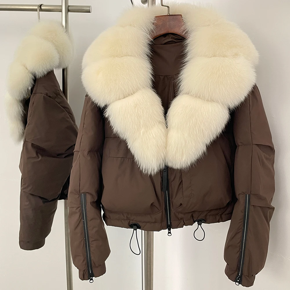 Natural Fox Fur Down Jacket Women 2025 Winter Outerwear Female Thick Warm White Duck Down Coat Fur Lady Short Duck Down Coat
Natural Fox Fur Down Jacket Women 2025 Winter Outerwear Female Thick Warm White Duck Down Coat Fur Lady Short Duck Down Coat