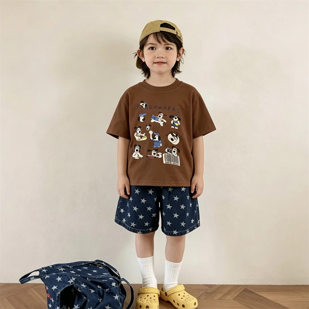 Trendy Clothes 2 3 4 5 6 7Years Old Child T-shirt Cartoon Printed Tees Crewneck Pullovers Summer Boys Girls Short-sleeved Tops
Trendy Clothes 2 3 4 5 6 7Years Old Child T-shirt Cartoon Printed Tees Crewneck Pullovers Summer Boys Girls Short-sleeved Tops