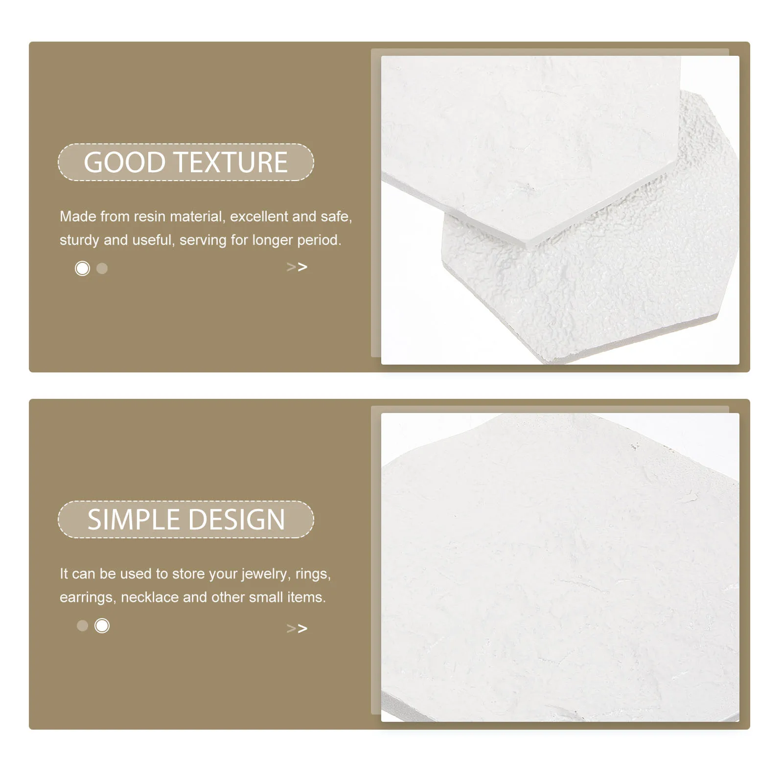2 Pcs Earrings Polygonal Tray Jewelry Necklace Accessories Jewellery Organiser White Display Trays Man
2 Pcs Earrings Polygonal Tray Jewelry Necklace Accessories Jewellery Organiser White Display Trays Man
