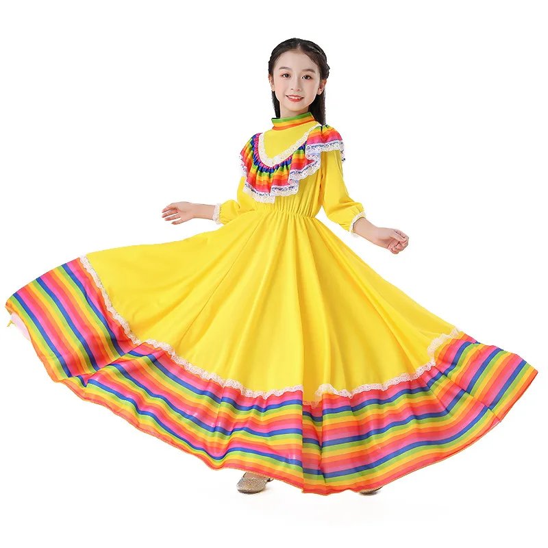 Mexican girl dress, large skirt, ethnic-style dress, dance costume, Halloween party performance costume, festival
Mexican girl dress, large skirt, ethnic-style dress, dance costume, Halloween party performance costume, festival