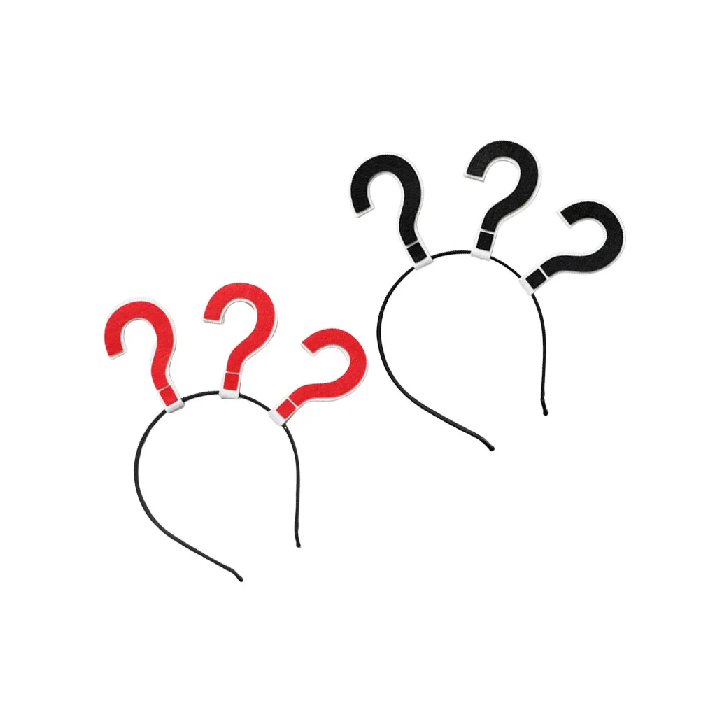 2 Pcs Head Band Punctuation Mark Headwrear Question Headband Hair Accessory Headgear Headdress for Festival Loop
2 Pcs Head Band Punctuation Mark Headwrear Question Headband Hair Accessory Headgear Headdress for Festival Loop