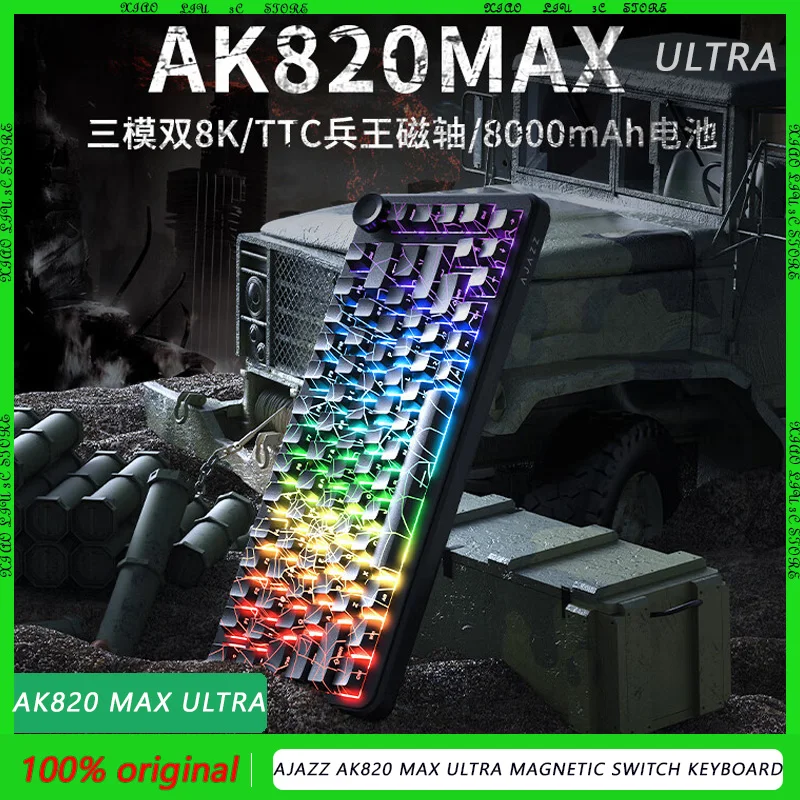 AJAZZ AK820 Max Ultra HE Hall Effect Magnetic Switch Wireless Gaming Keyboard E-Sport 8K Polling Rate 2.4G BT Connection DKS RGB
AJAZZ AK820 Max Ultra HE Hall Effect Magnetic Switch Wireless Gaming Keyboard E-Sport 8K Polling Rate 2.4G BT Connection DKS RGB