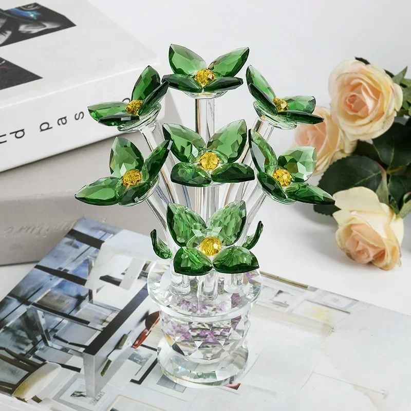 Craft Crystal Flower Ornaments Modern Minimalist Office Living Room TV Cabinet Creative Crystal Plant Home Decoration Gift
Craft Crystal Flower Ornaments Modern Minimalist Office Living Room TV Cabinet Creative Crystal Plant Home Decoration Gift