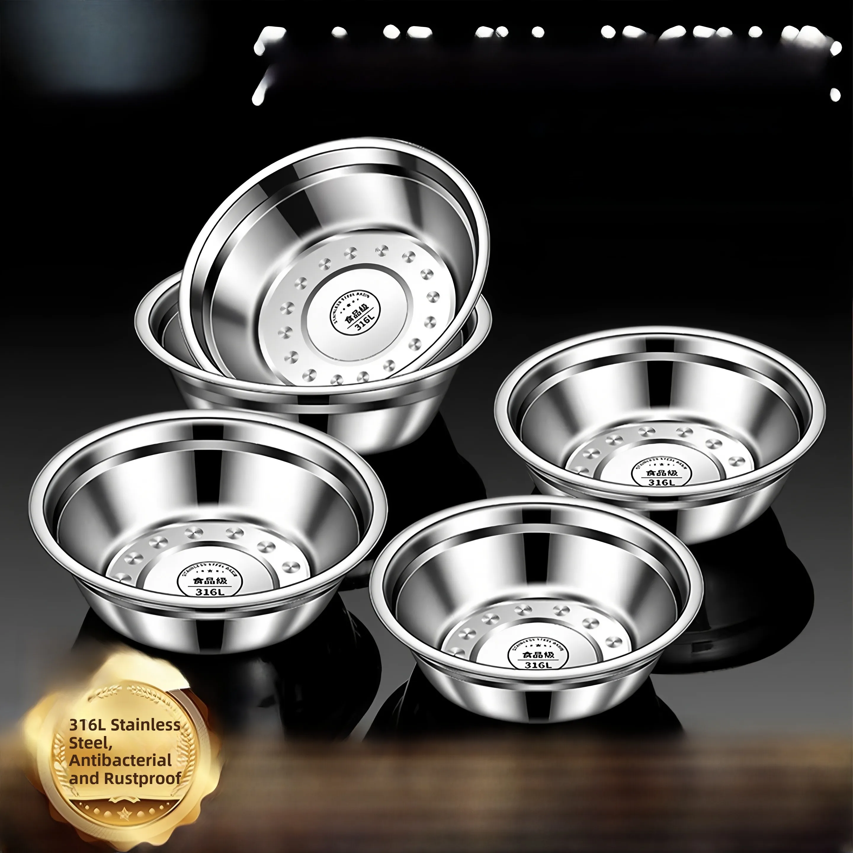 Thickened Food Grade 316 Stainless Steel Bowl Family Use Rice Tray Soup Bowl Iron Basin Small Bowl Soup Basin And Washing Basin
Thickened Food Grade 316 Stainless Steel Bowl Family Use Rice Tray Soup Bowl Iron Basin Small Bowl Soup Basin And Washing Basin