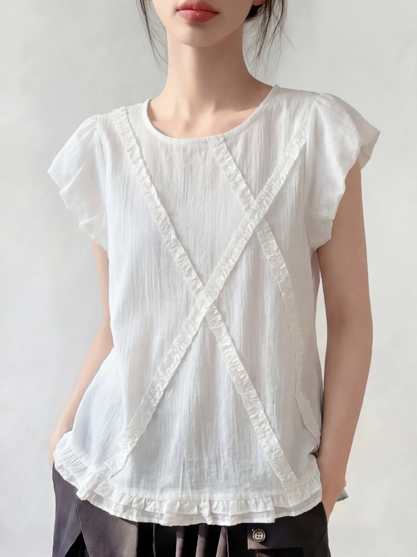 Elegant Women's Loose Summer Top Age-Defying Doll Shirt Ultra-Cute Trendy Fashion Original Design
Elegant Women's Loose Summer Top Age-Defying Doll Shirt Ultra-Cute Trendy Fashion Original Design