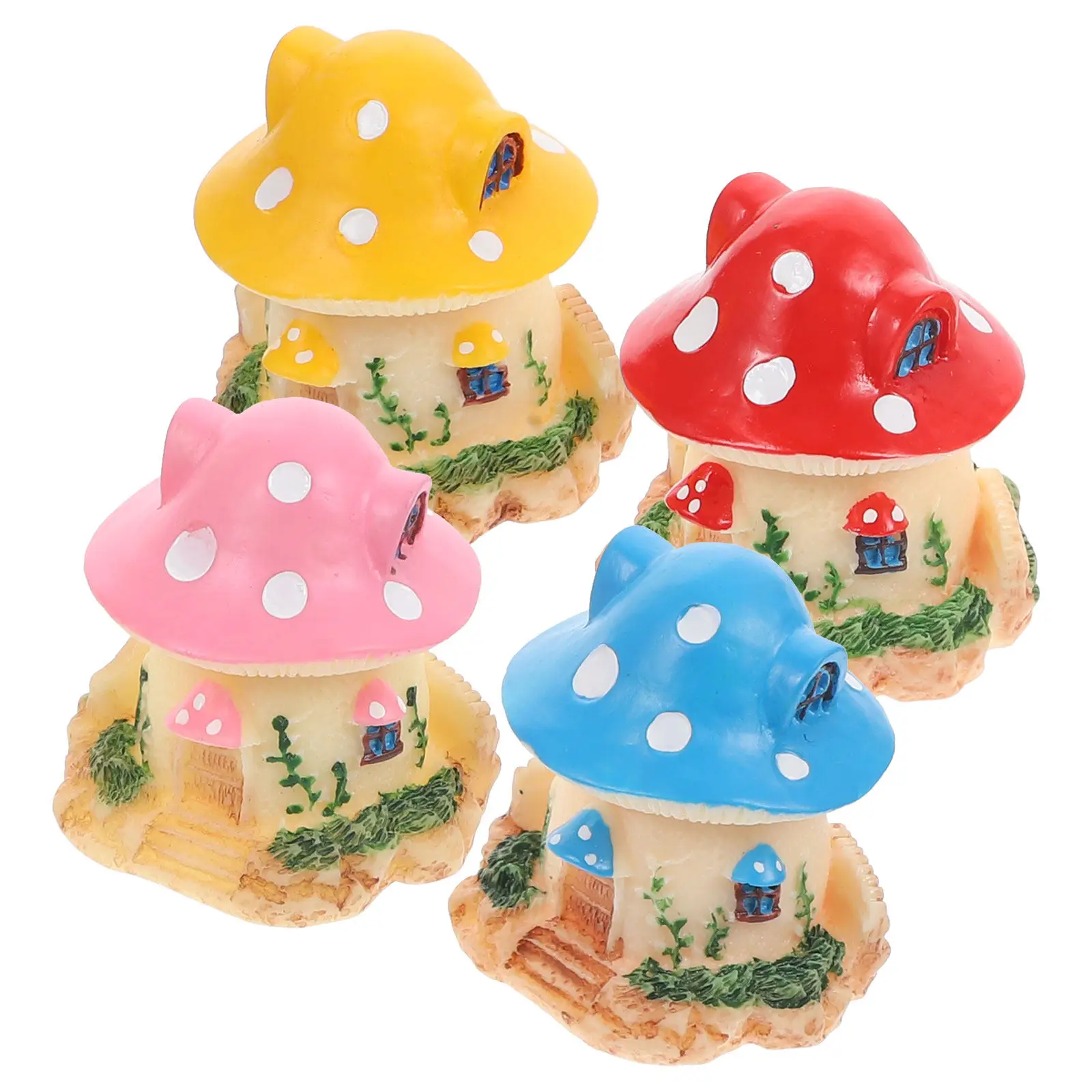 4Pcs Resin Mushroom House Decor Small Detailed Statues for Desktop Fairy Garden Landscaping Miniature Arrangement
4Pcs Resin Mushroom House Decor Small Detailed Statues for Desktop Fairy Garden Landscaping Miniature Arrangement