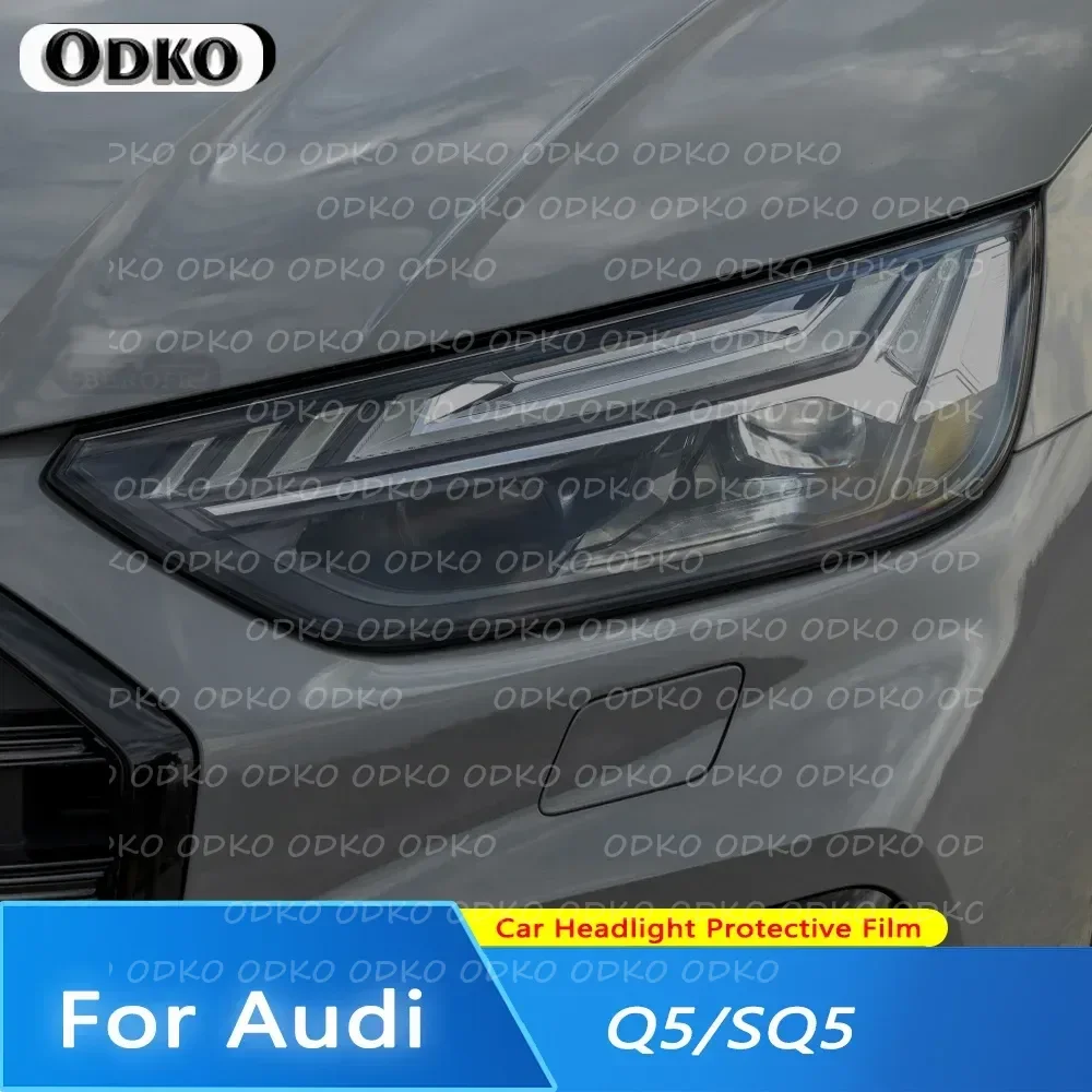 Для Audi Q5 SQ5 Quattro Facelift 2021 2022, оттенок автомобильных фар, дымчато-черная защитная пленка для ламп, прозрачная наклейка из ТПУ 
Для Audi Q5 SQ5 Quattro Facelift 2021 2022, оттенок автомобильных фар, дымчато-черная защитная пленка для ламп, прозрачная наклейка из ТПУ