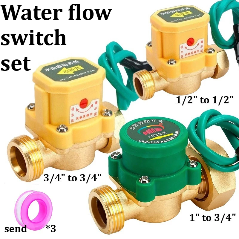 Brass Automatic Water Flow Switch Repair Replacement Kit AC220V G1/2" G3/4" G1" for Water Heater Boiler Booster Pump
Brass Automatic Water Flow Switch Repair Replacement Kit AC220V G1/2" G3/4" G1" for Water Heater Boiler Booster Pump