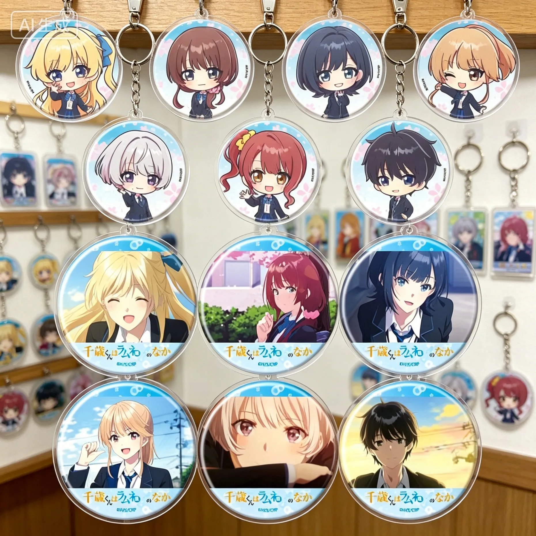Chitose Is in the Ramune Bottle Chitose Saku Uchida Yua circle Acrylic Pendant Keychains bag decorations Festivals Gifts
Chitose Is in the Ramune Bottle Chitose Saku Uchida Yua circle Acrylic Pendant Keychains bag decorations Festivals Gifts
