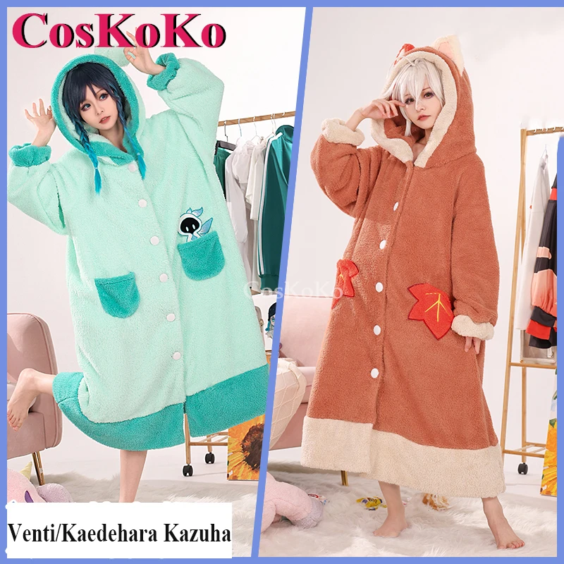 CosKoKo Venti/Kaedehara Kazuha Cosplay Game Genshin Impact Costume Derivative Clothes Sweet Lovely Pajamas Plush Nightgown New
CosKoKo Venti/Kaedehara Kazuha Cosplay Game Genshin Impact Costume Derivative Clothes Sweet Lovely Pajamas Plush Nightgown New