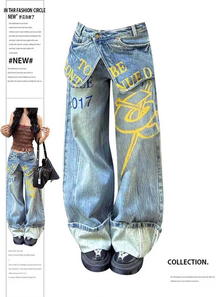 Женские мешковатые джинсы Дизайнерские американские ретро Harajuku Гранж Граффити Широкие джинсы Y2k Японские джинсовые брюки Искусственные две части Новые
Женские мешковатые джинсы Дизайнерские американские ретро Harajuku Гранж Граффити Широкие джинсы Y2k Японские джинсовые брюки Искусственные две части Новые