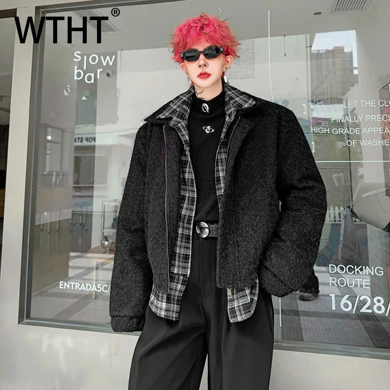 WTHT Fashion Men's Spliced Plaid Fake Two-pieves Thicken Coat Trendy Turn Down Collar Long Sleeve Jacket Male 2025 Autumn 2A2353
WTHT Fashion Men's Spliced Plaid Fake Two-pieves Thicken Coat Trendy Turn Down Collar Long Sleeve Jacket Male 2025 Autumn 2A2353