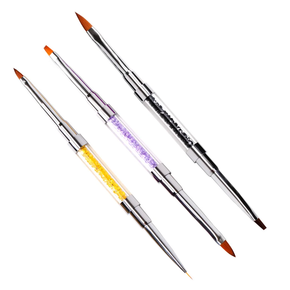 3PCS Portable Nail Brush Double-headed Paintbrush Therapy Pen Delicate DIY Manicures Tool for Women Use (Yellow+Purple+Black
3PCS Portable Nail Brush Double-headed Paintbrush Therapy Pen Delicate DIY Manicures Tool for Women Use (Yellow+Purple+Black