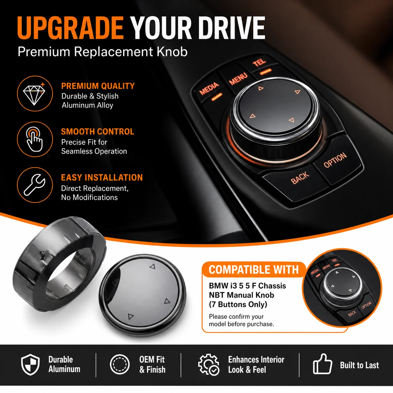 Car Multimedia Button Cover Trim Knob Sticker for BMW 1/3/5/7 Series F10 F18 F07 F20 F21 F30 F35 F01 F02 F25 For NBT Controller
Car Multimedia Button Cover Trim Knob Sticker for BMW 1/3/5/7 Series F10 F18 F07 F20 F21 F30 F35 F01 F02 F25 For NBT Controller