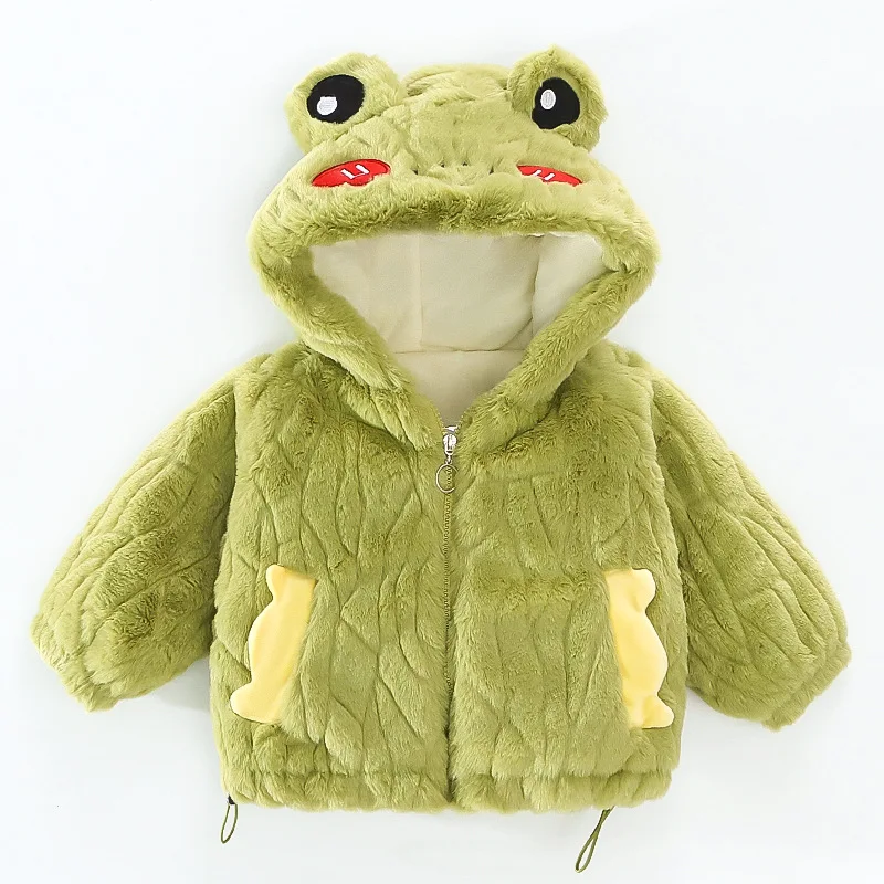 2024 Kids Clothes winter thick woolen sweater cotton-padded jacket medium cartoon frog cotton-padded coat for little boys girls
2024 Kids Clothes winter thick woolen sweater cotton-padded jacket medium cartoon frog cotton-padded coat for little boys girls