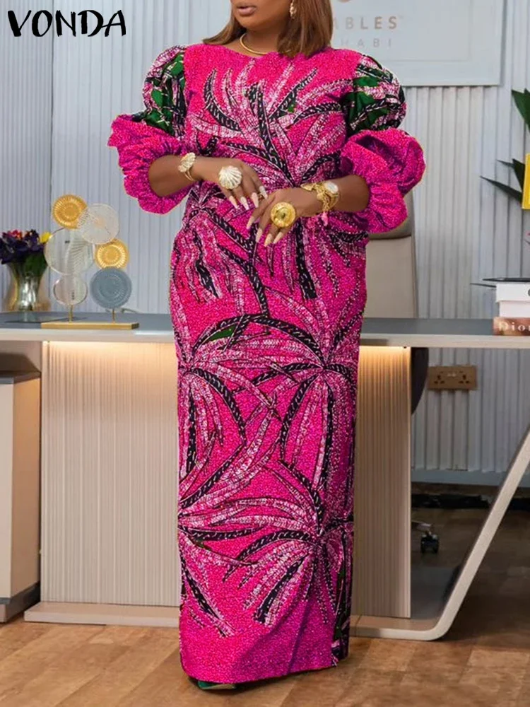 VONDA Women Vintage Maxi Dress 2025 Summer Printed Puff Sleeve Vestidos Casual Loose Robe Bohemian Long Sundress Oversized
VONDA Women Vintage Maxi Dress 2025 Summer Printed Puff Sleeve Vestidos Casual Loose Robe Bohemian Long Sundress Oversized