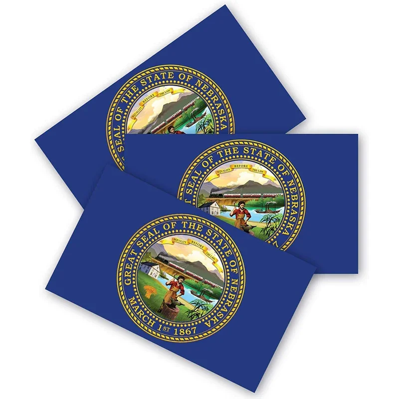 Nebraska Flag Bumper Sticker, High Quality. Made of Waterproof Material, Motorcycle Helmet, Truck Sticker PVC car
Nebraska Flag Bumper Sticker, High Quality. Made of Waterproof Material, Motorcycle Helmet, Truck Sticker PVC car