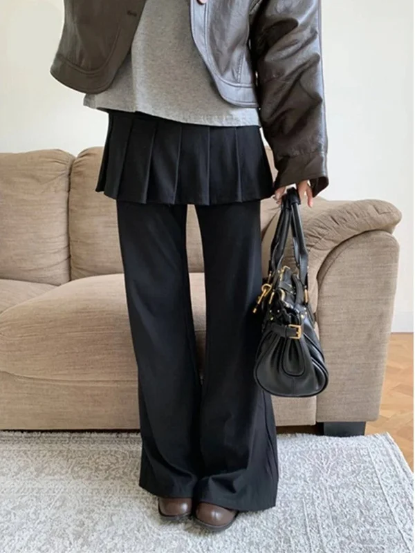 Korean Style High Waist Pleated Wide Leg Casual Pants Women's Loose Straight Long Trousers Autumn Fashion Casual Trousers
Korean Style High Waist Pleated Wide Leg Casual Pants Women's Loose Straight Long Trousers Autumn Fashion Casual Trousers