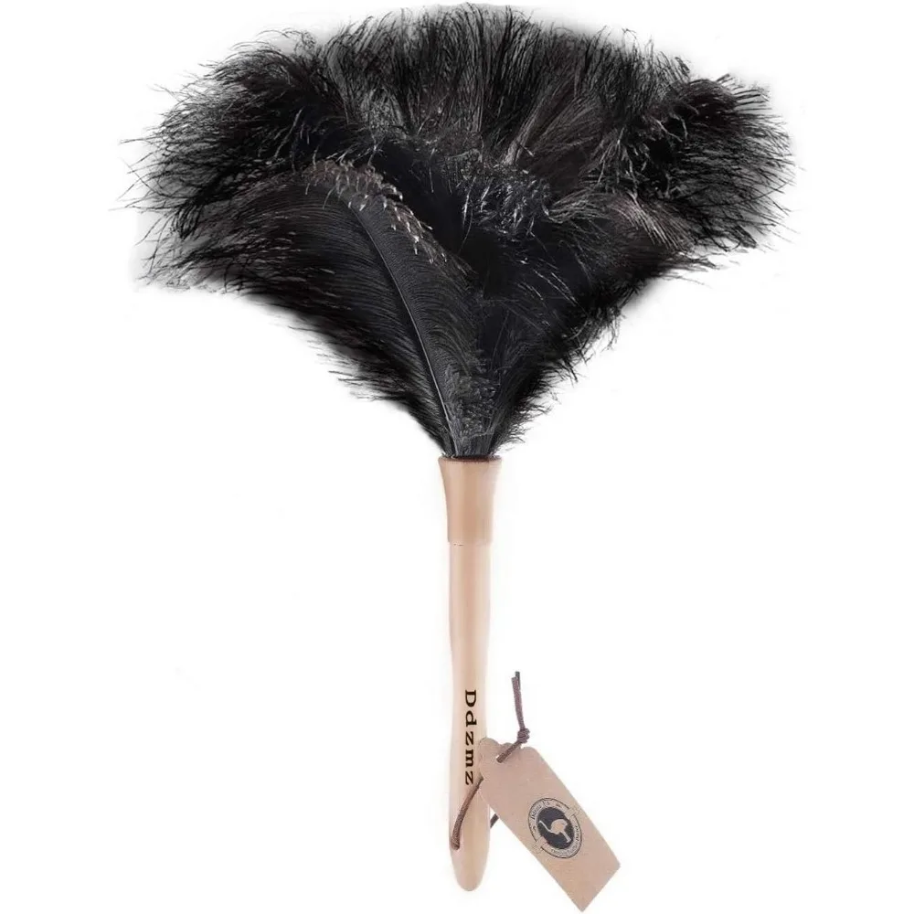 Feather Duster, Ostrich Feather Duster Fluffy Natural Genuine Ostrich Feathers and Reusable Wooden Long Handle Large Ostrich Feather Duster Cleaning for Housewife Black Length 16" 1Pack
Feather Duster, Ostrich Feather Duster Fluffy Natural Genuine Ostrich Feathers and Reusable Wooden Long Handle Large Ostrich Feather Duster Cleaning for Housewife Black Length 16" 1Pack
