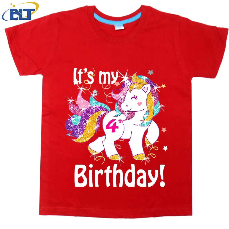 My Birthday Girl Unicorn 4 Year Old printed kids T-shirt summer cotton short-sleeved casual top suitable for both boys and girls
My Birthday Girl Unicorn 4 Year Old printed kids T-shirt summer cotton short-sleeved casual top suitable for both boys and girls