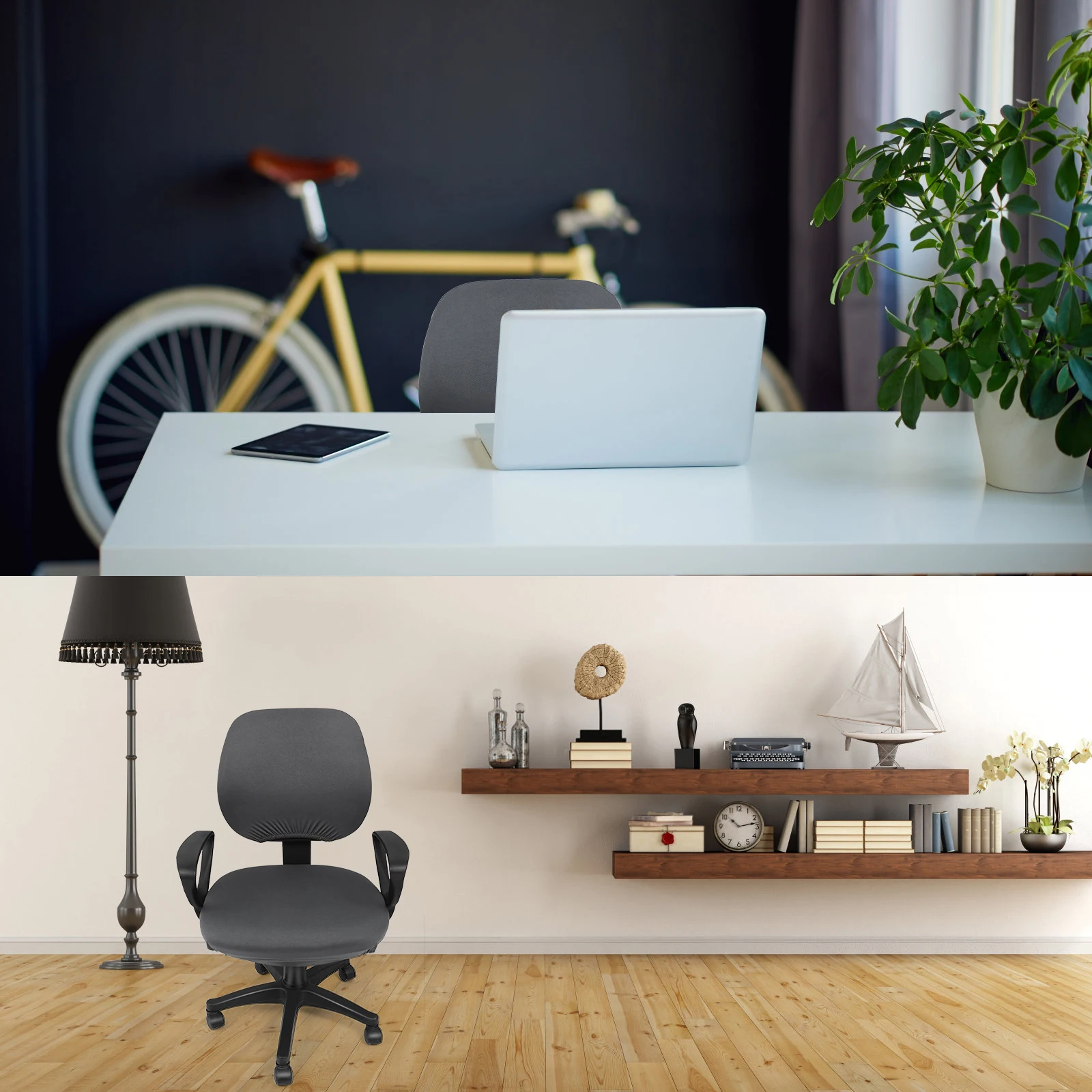 Office Chair Cover 2-piece Elastic Protector Deep Grey Removable Slipcover Universal Desk Armchair Reusable Wedding Banquet
Office Chair Cover 2-piece Elastic Protector Deep Grey Removable Slipcover Universal Desk Armchair Reusable Wedding Banquet