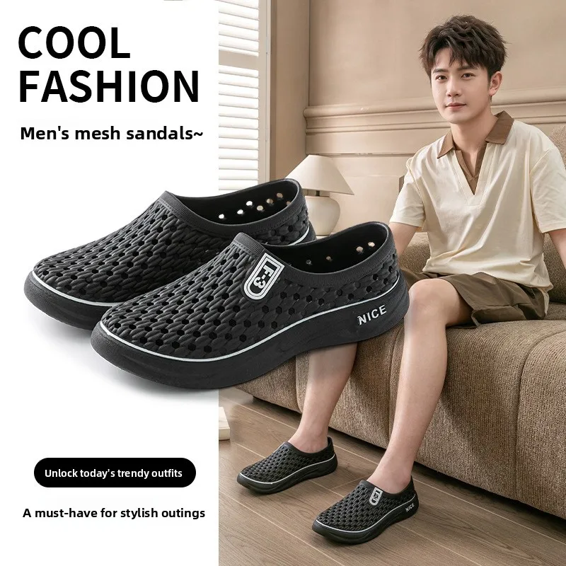 Men's Summer New Hole Shoes Anti-Slip Slippers Breathable Waterproof Lazy Shoes Mesh Surface round Head PVC Material Home Sli...
Men's Summer New Hole Shoes Anti-Slip Slippers Breathable Waterproof Lazy Shoes Mesh Surface round Head PVC Material Home Sli...