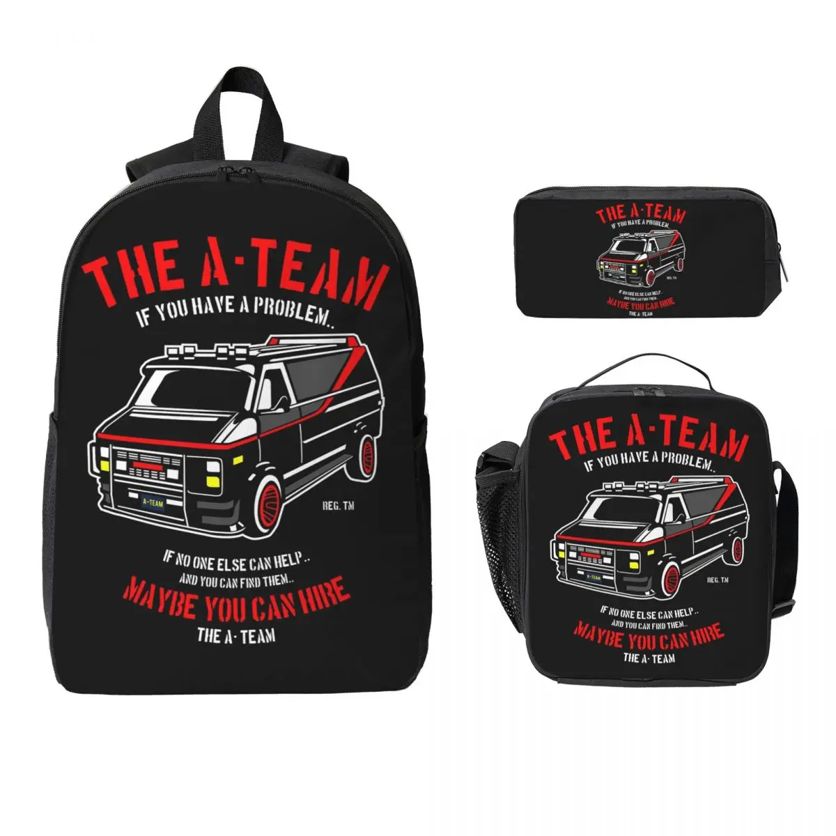 The A Team Backpack Student BookBag School Bag Laptop Shoulder Bags 3ps Insulated Lunch Bag Pencil Case
The A Team Backpack Student BookBag School Bag Laptop Shoulder Bags 3ps Insulated Lunch Bag Pencil Case