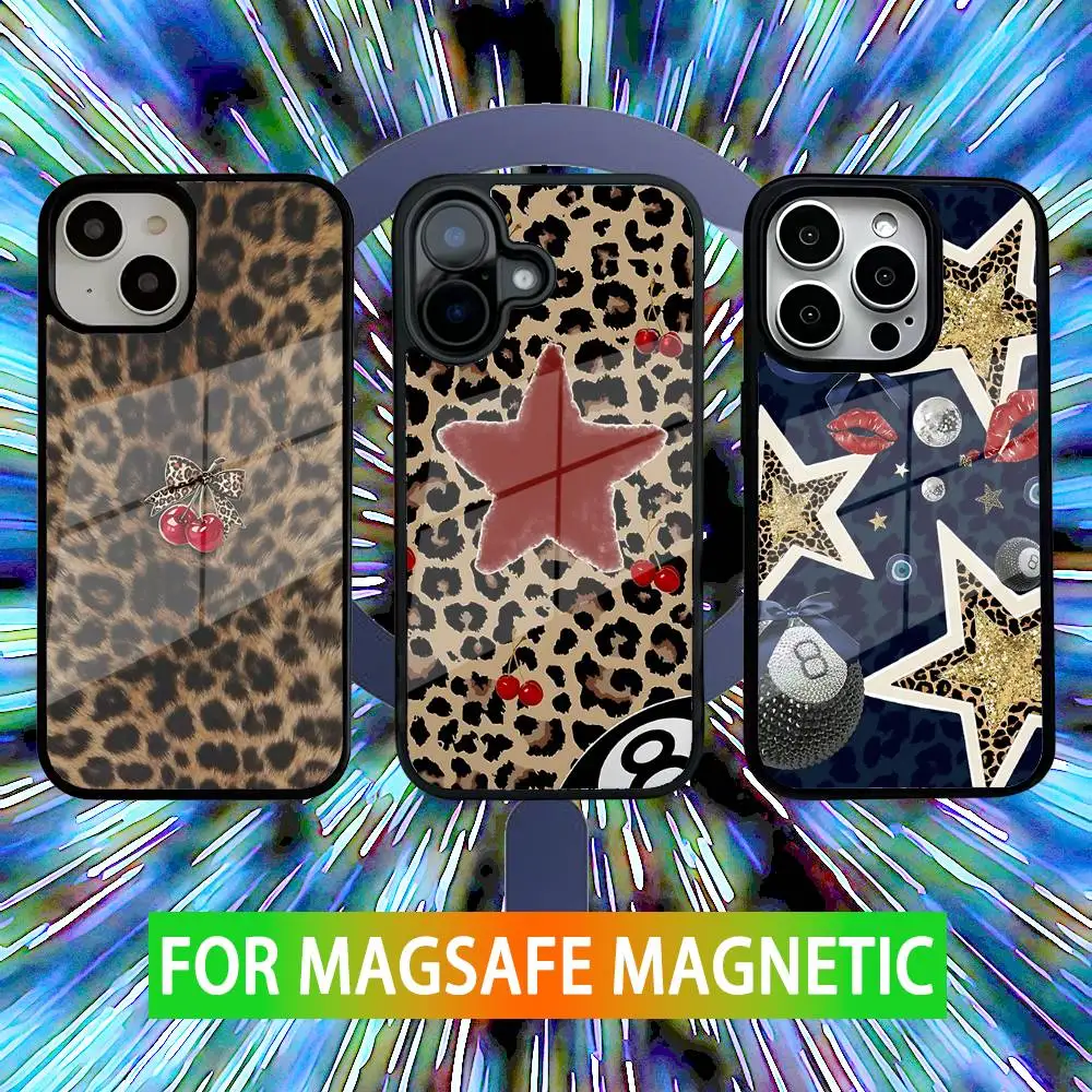 Leopard Cherry Star Print Phone Case For iPhone 16,15,14,13,12,11,Pro,Max,Plus,Mini,SE New Magsafe Magnetic Wireless Charging 
Leopard Cherry Star Print Phone Case For iPhone 16,15,14,13,12,11,Pro,Max,Plus,Mini,SE New Magsafe Magnetic Wireless Charging
