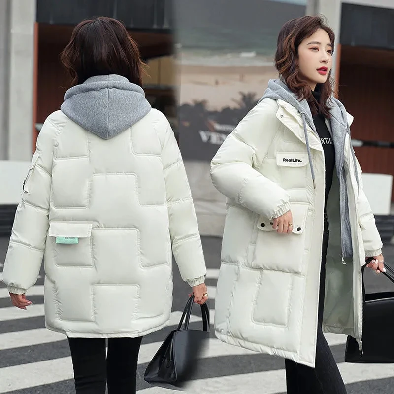 2023 Winter For Women's Cold Coat Hooded Warm Down Cotton Coats Loose Jackets Female medium Long Solid student Parkas Outerwear
2023 Winter For Women's Cold Coat Hooded Warm Down Cotton Coats Loose Jackets Female medium Long Solid student Parkas Outerwear