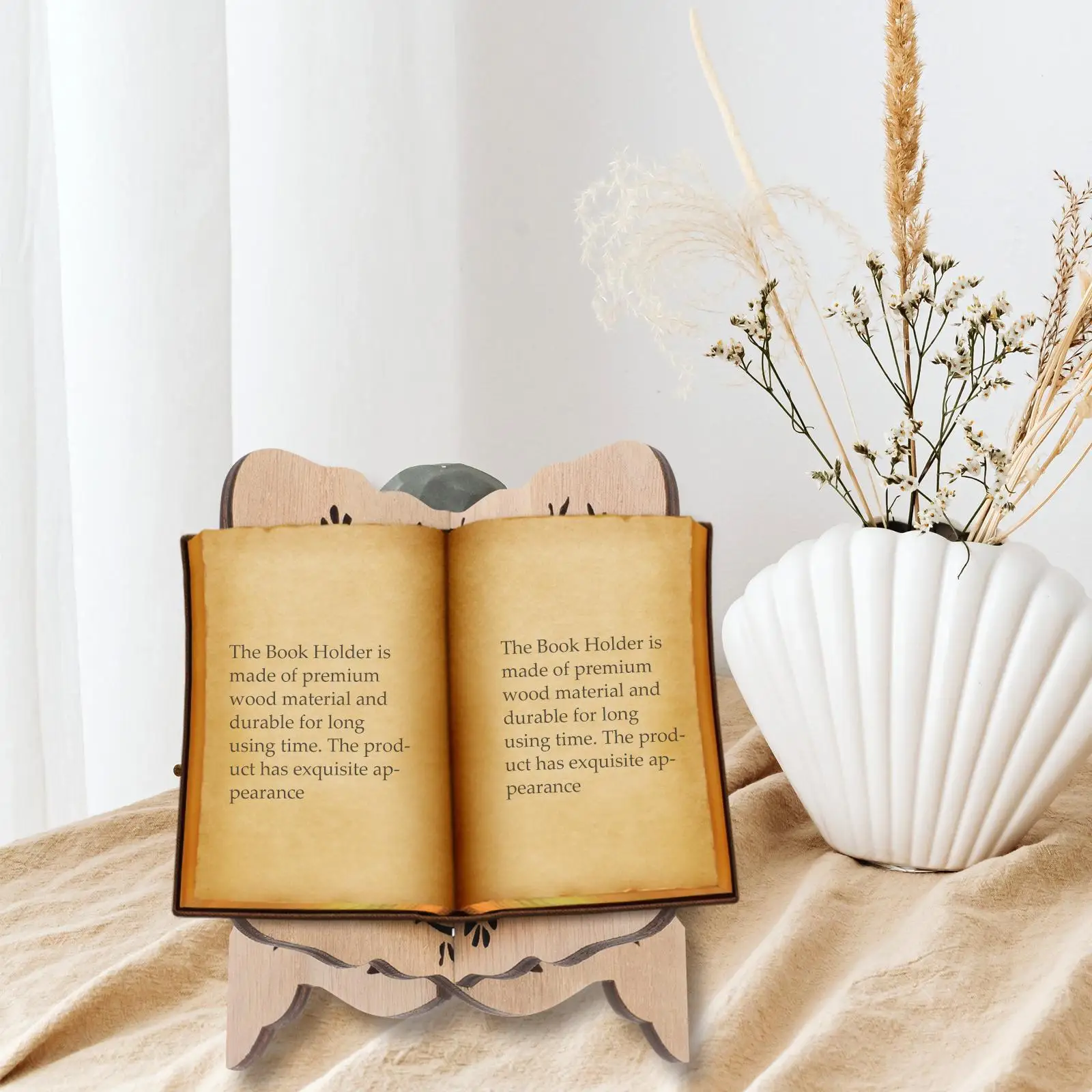 2 Pcs Wooden Bookshelf Decorations Elegant Reading Rack Display Stand for Bible Quran Cookbook Holder Recipe Stand
2 Pcs Wooden Bookshelf Decorations Elegant Reading Rack Display Stand for Bible Quran Cookbook Holder Recipe Stand