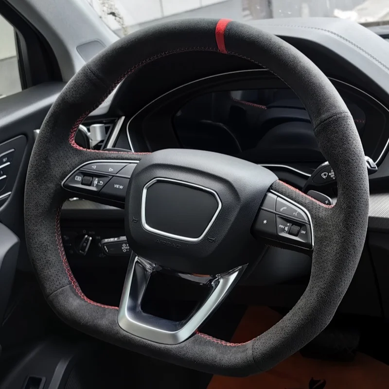 Braid Car Steering Wheel Cover Wrap Hand Sewing Black Wear-Resistant Genuine Leather For Audi A3 A4 A6 A5 A1 Tt Q3 8p B8 B6 B7
Braid Car Steering Wheel Cover Wrap Hand Sewing Black Wear-Resistant Genuine Leather For Audi A3 A4 A6 A5 A1 Tt Q3 8p B8 B6 B7