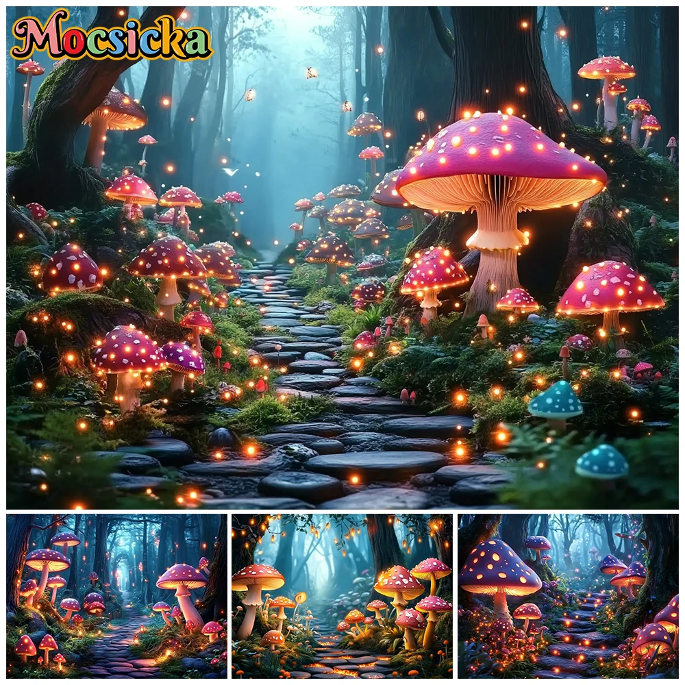Фон для фотосъемки Mocsicka с фиолетовыми грибами, узором весеннего леса, декор для вечеринок, реквизит для студийной съемки, обои
Фон для фотосъемки Mocsicka с фиолетовыми грибами, узором весеннего леса, декор для вечеринок, реквизит для студийной съемки, обои